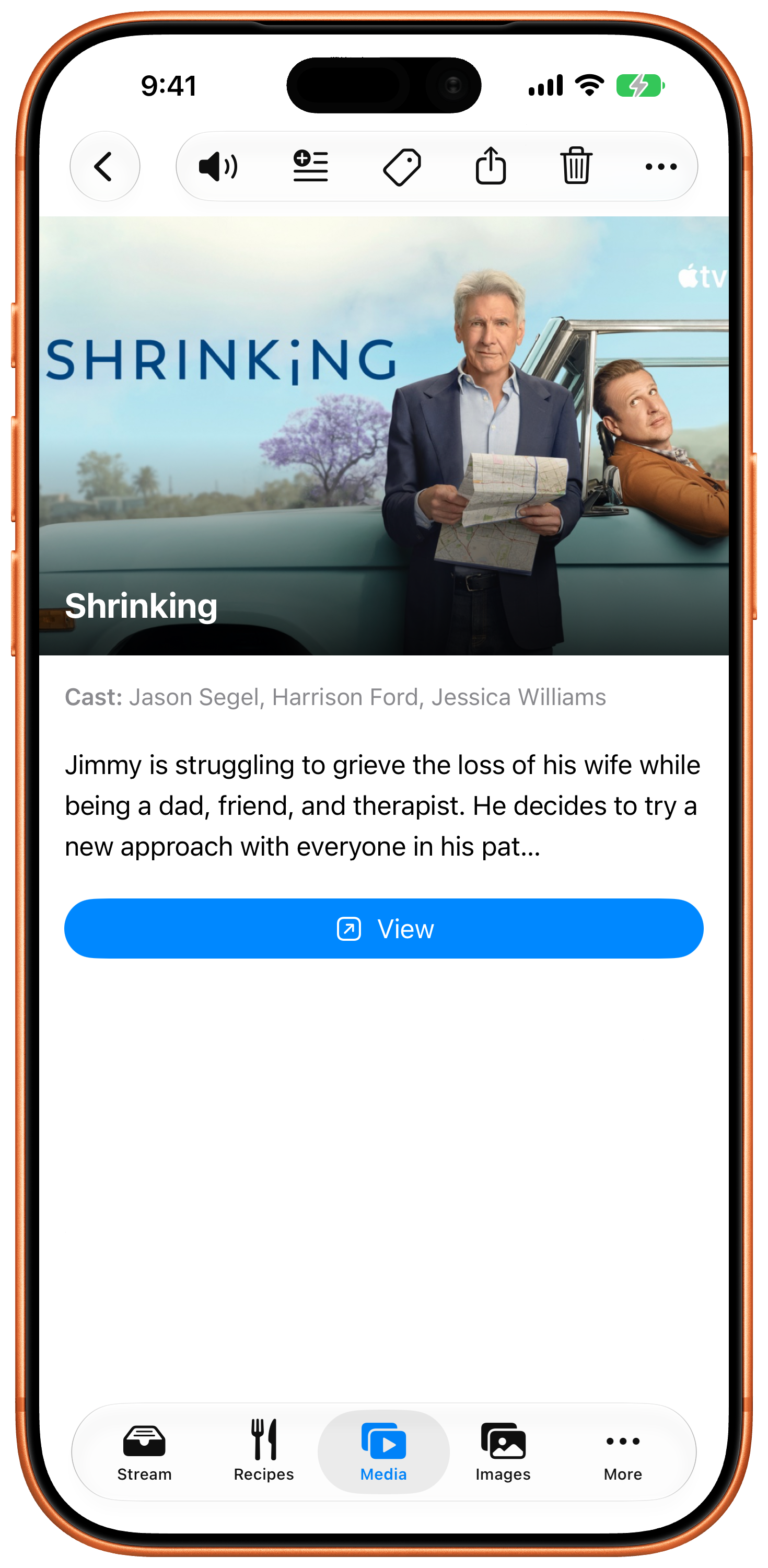 Screenshot: a movie's detail page
